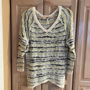 Free People chunky knit v-neck sweater